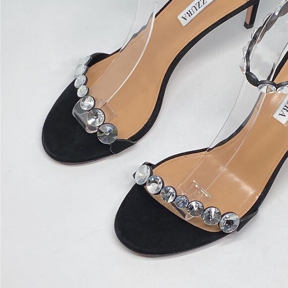 Aquazuura Maxi-Tequila 75 embellished suede sandals size 39 - Picture 10 of 13